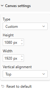 Custom Canvas size